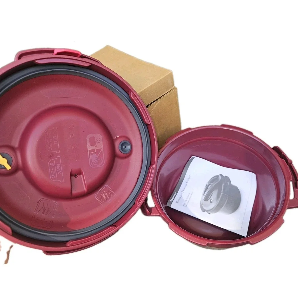 Tupperware Microwave 2-Quart Round Pressure Cooker Cranberry - RETAIL $149 NEW
